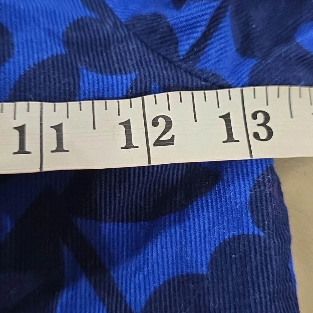 Hanna Andersson Girls Corduroy Dress Blue Floral Pockets Sz 110/5-6X EUC‎
